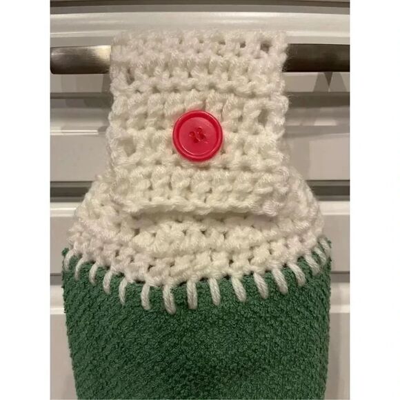 Crochet Top Kitchen Towel- Football Mom - Picture 2 of 3
